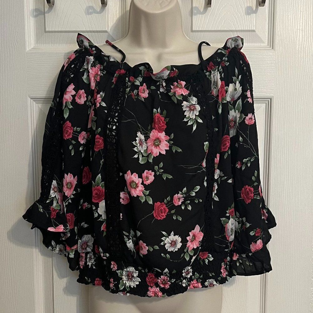 Haute Project Floral Adjustable Strap Cold Shoulder Size XL